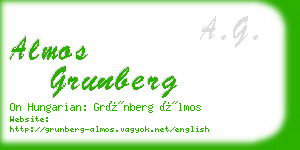 almos grunberg business card